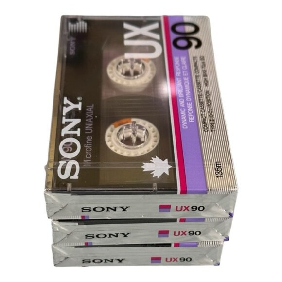 SONY UX 90 Cassette Tape Type II (CrO2) Japan SEALED NEW Microfine Uniaxial - Picture 4 of 7